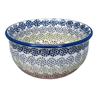 A picture of a Polish Pottery 4.5" Bowl (Speckled Rainbow) | M082M-AS37 as shown at PolishPotteryOutlet.com/products/4-5-bowl-speckled-rainbow-m082m-as37