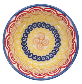 Polish Pottery 4.5" Bowl (Psychedelic Swirl) | M082M-CMZK Additional Image at PolishPotteryOutlet.com