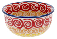 A picture of a Polish Pottery 4.5" Bowl (Psychedelic Swirl) | M082M-CMZK as shown at PolishPotteryOutlet.com/products/4-5-bowl-psychedelic-swirl-m082m-cmzk