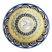 A picture of a Polish Pottery 4.5" Bowl (Hypnotic Night) | M082M-CZZC as shown at PolishPotteryOutlet.com/products/4-5-bowl-hypnotic-night-m082m-czzc