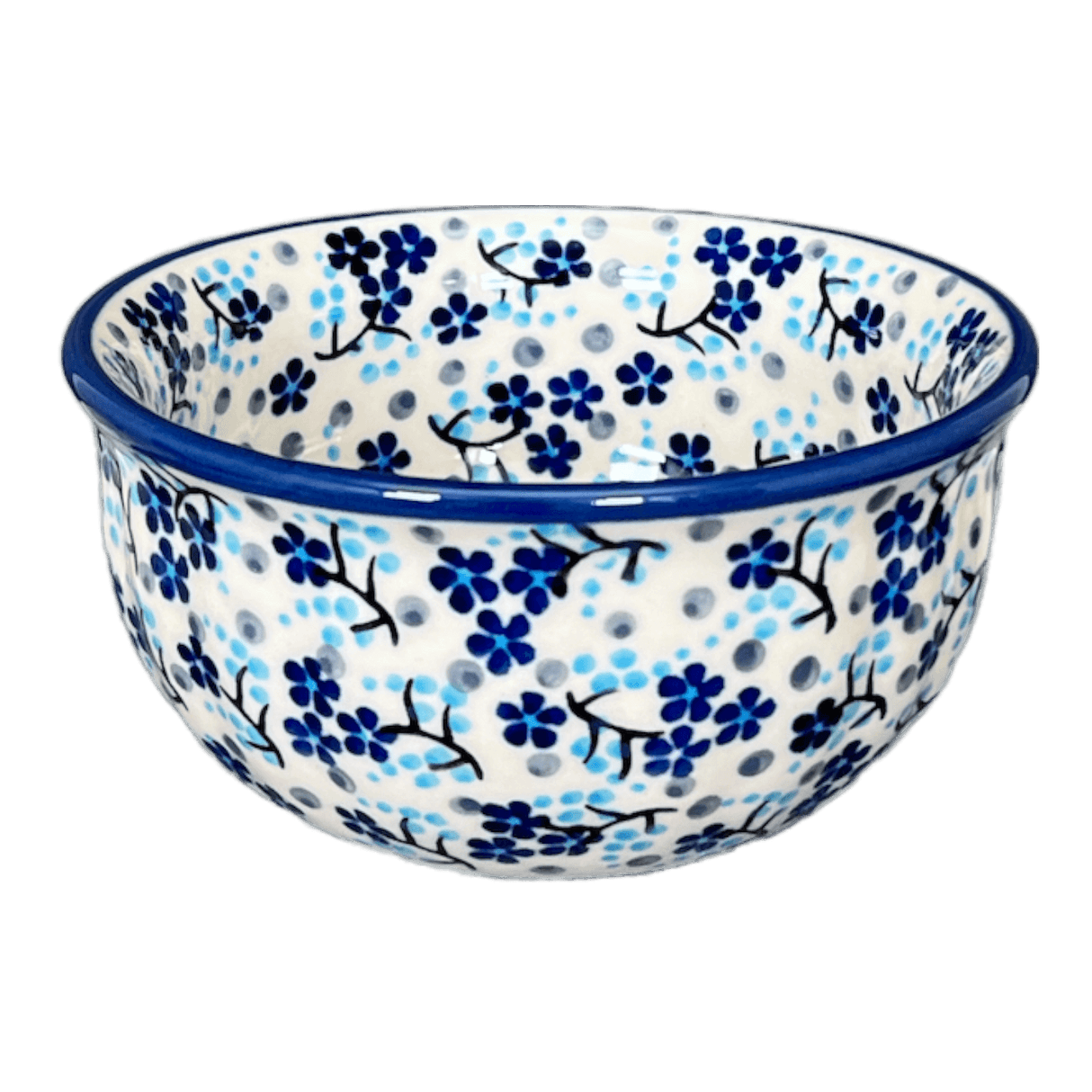 Bowl, Round, 4.5" in "Scattered Blues" by Manufaktura | M082S-AS45