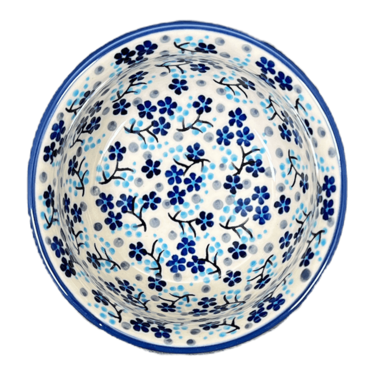 Bowl, Round, 4.5" in "Scattered Blues" by Manufaktura | M082S-AS45