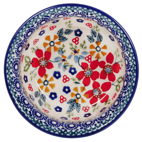 Bowl, Round, 4.5" in "Ruby Bouquet" by Manufaktura | M082S-DPCS