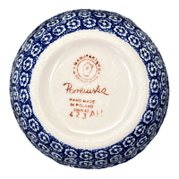 A picture of a Polish Pottery 4.5" Bowl (Beautiful Botanicals) | M082S-DPOG as shown at PolishPotteryOutlet.com/products/4-5-bowl-beautiful-botanicals-m082s-dpog