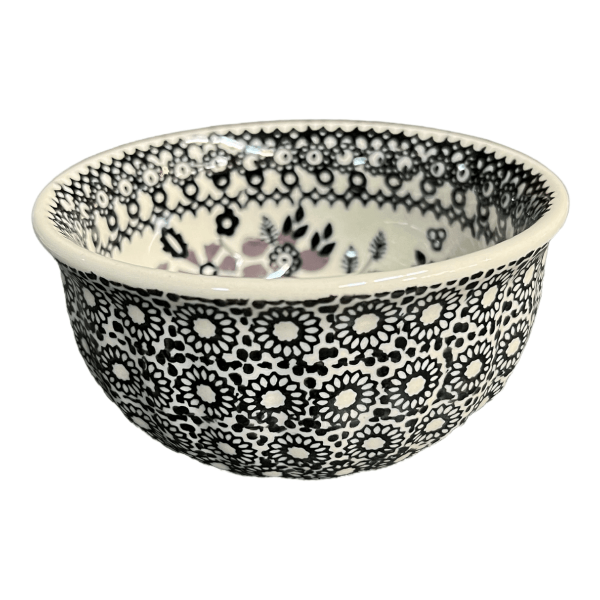 Bowl, Round, 4.5" in "Duet in Black & Grey" by Manufaktura | M082S-DPSC