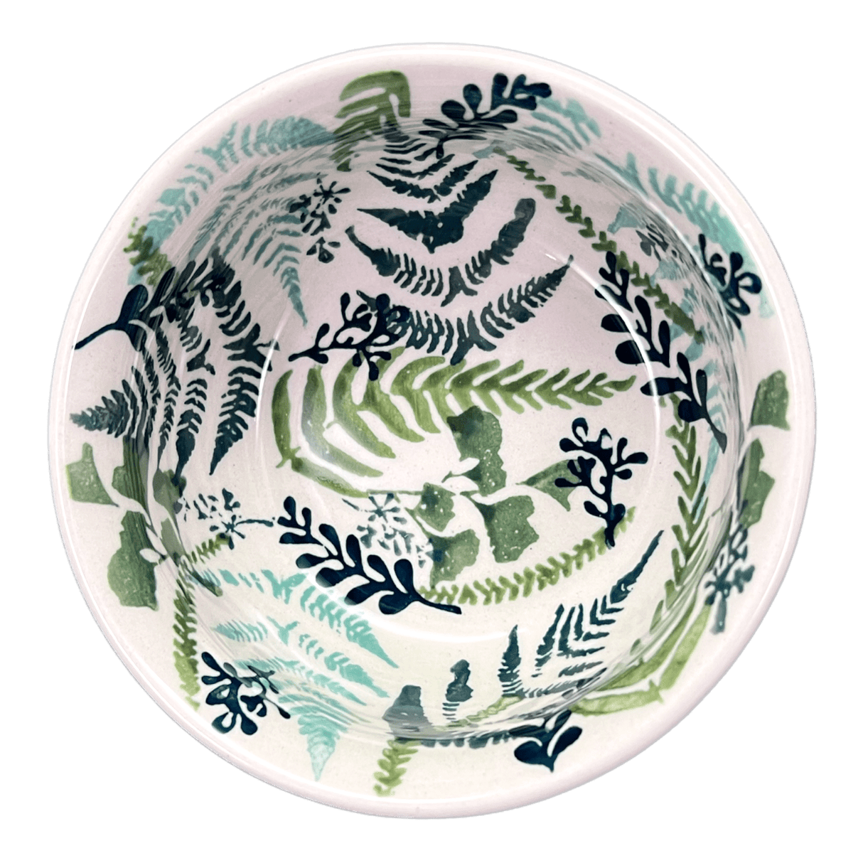 Bowl, Round, 4.5" in "Scattered Ferns" by Manufaktura | M082S-GZ39
