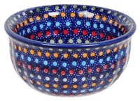 A picture of a Polish Pottery 4.5" Bowl (Neon Lights) | M082S-IZ20 as shown at PolishPotteryOutlet.com/products/45-bowls-neon-lights