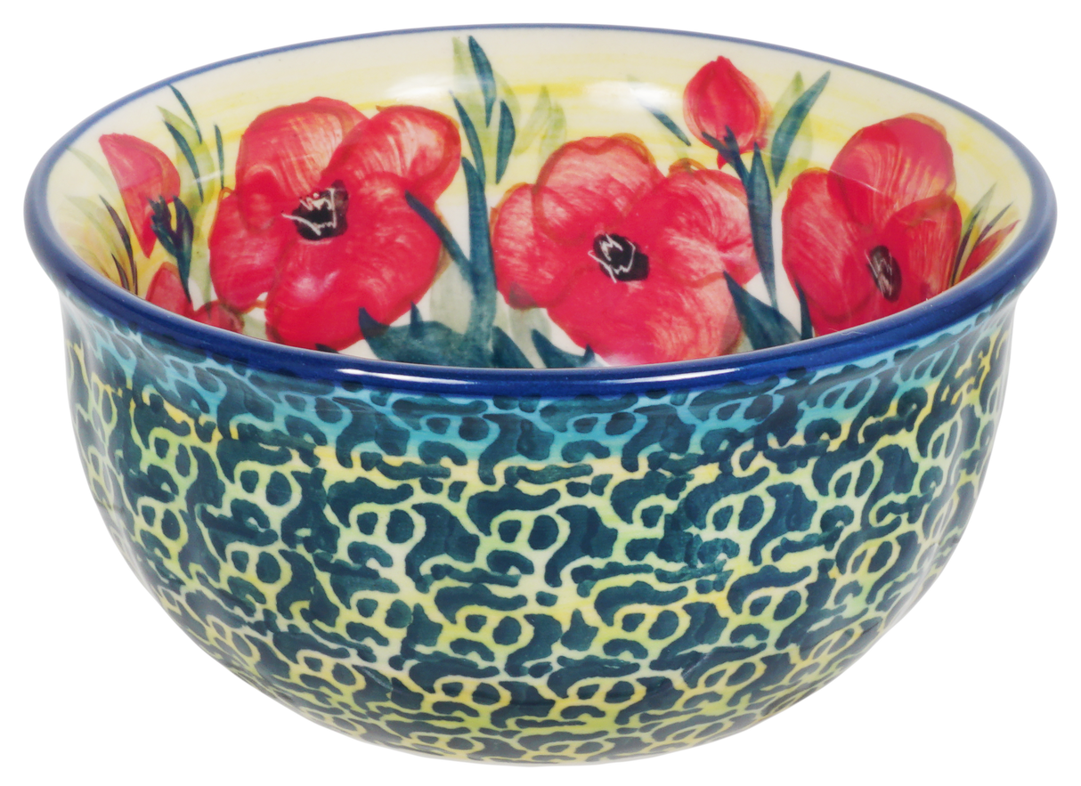 Bowl, Round, 4.5" in "Poppies in Bloom" by Manufaktura | M082S-JZ34