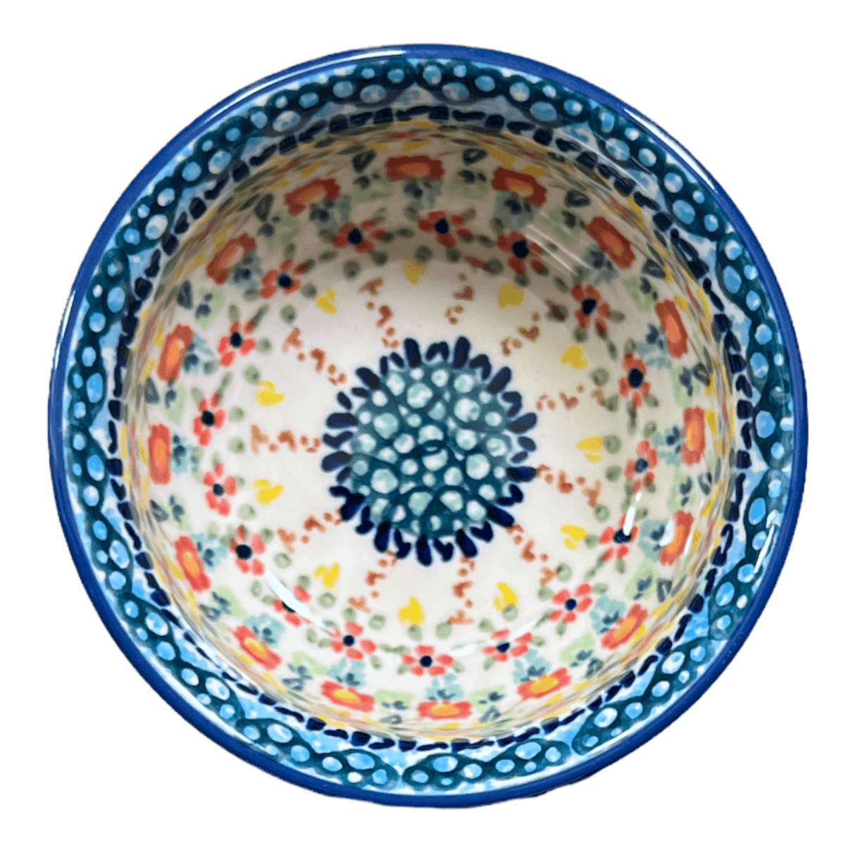 Bowl, Round, 4.5" in "Sunny Border" by Manufaktura | M082S-JZ41