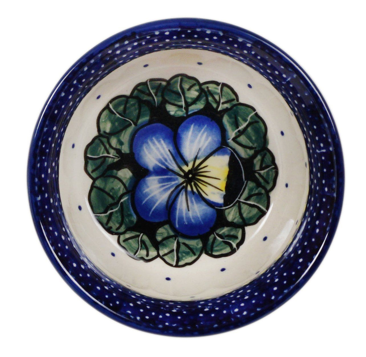 Bowl, Round, 4.5" in "Pansies" by Manufaktura | M082S-JZB