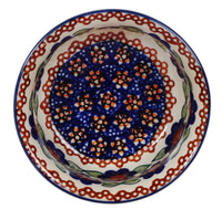 A picture of a Polish Pottery 4.5" Bowl (Violets) | M082S-MDM as shown at PolishPotteryOutlet.com/products/45-bowls-violets
