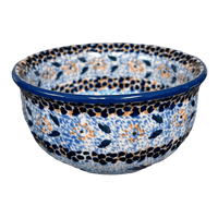 A picture of a Polish Pottery 4.5" Bowl (Patriotic Garden) | M082S-WK56 as shown at PolishPotteryOutlet.com/products/4-5-bowl-wk56-m082s-wk56