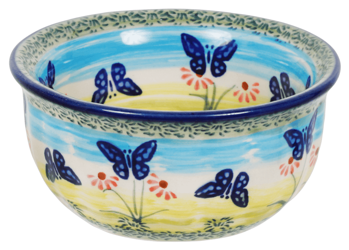 Bowl, Round, 4.5" in "Butterflies in Flight" by Manufaktura | M082S-WKM