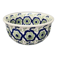A picture of a Polish Pottery 4.5" Bowl (Green Tea Garden) | M082T-14 as shown at PolishPotteryOutlet.com/products/4-5-bowl-green-tea-garden-m082t-14
