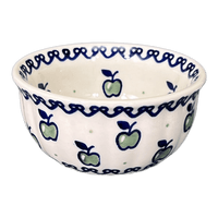 A picture of a Polish Pottery 4.5" Bowl (Green Apple) | M082T-15 as shown at PolishPotteryOutlet.com/products/4-5-bowl-green-apple-m082t-15