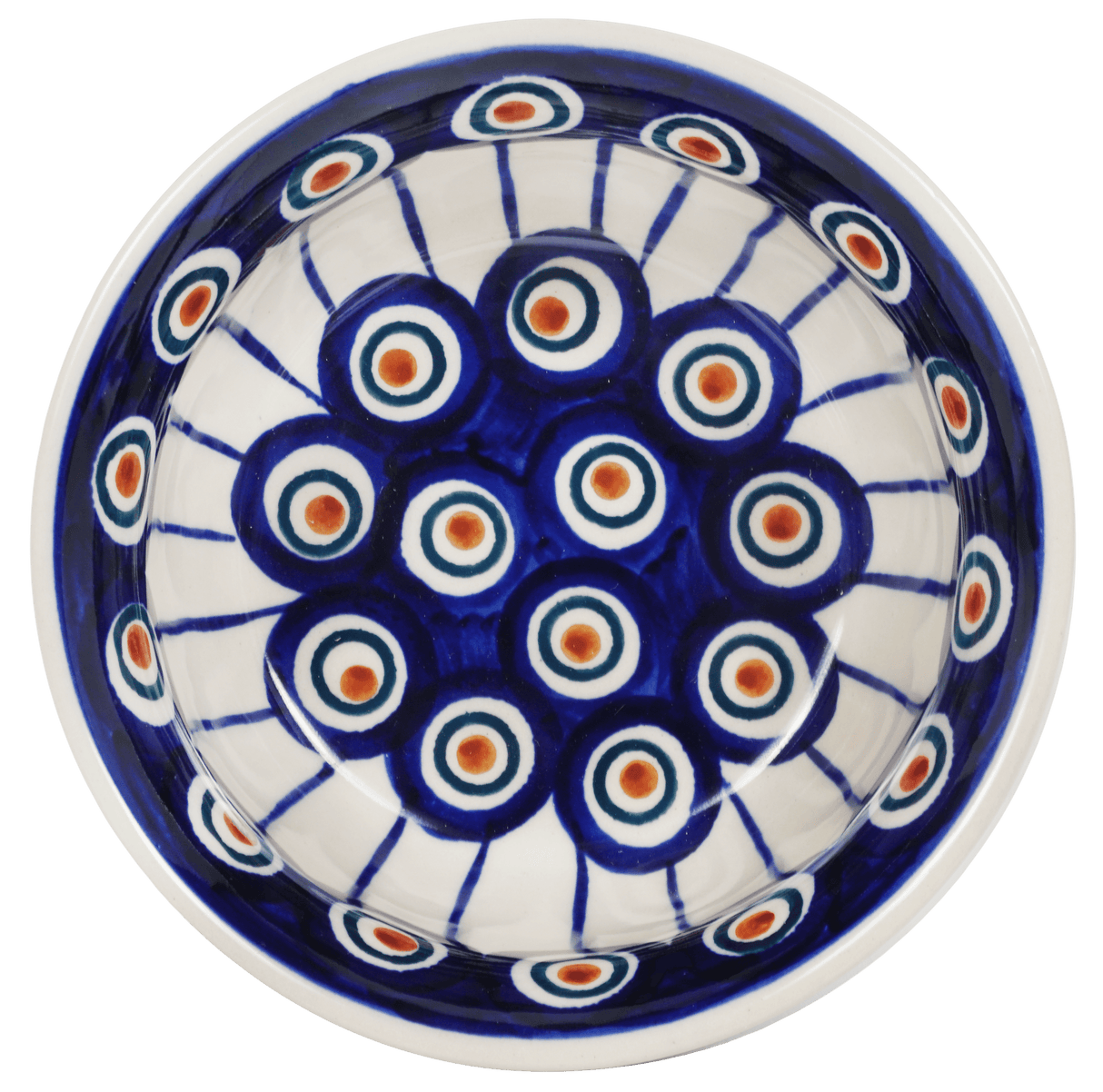 Bowl, Round, 4.5" in "Peacock in Line" by Manufaktura | M082T-54A