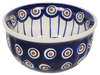 Polish Pottery 4.5" Bowl (Peacock in Line) | M082T-54A at PolishPotteryOutlet.com