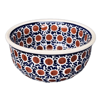 A picture of a Polish Pottery 4.5" Bowl (Chocolate Drop) | M082T-55 as shown at PolishPotteryOutlet.com/products/4-5-bowl-55-m082t-55