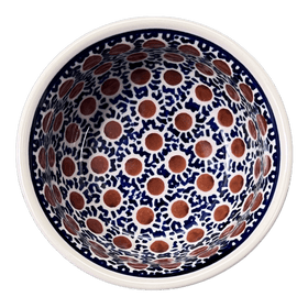 Polish Pottery 4.5" Bowl (Chocolate Drop) | M082T-55 Additional Image at PolishPotteryOutlet.com