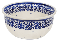 A picture of a Polish Pottery 4.5" Bowl (Simplicity) | M082T-56 as shown at PolishPotteryOutlet.com/products/45-bowls-simplicity
