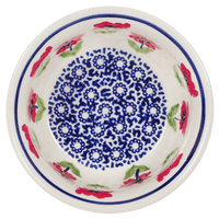 A picture of a Polish Pottery 4.5" Bowl (Poppy Garden) | M082T-EJ01 as shown at PolishPotteryOutlet.com/products/4-5-bowls-m082t-ej01