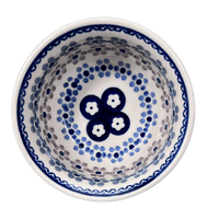A picture of a Polish Pottery 4.5" Bowl (Floral Chain) | M082T-EO37 as shown at PolishPotteryOutlet.com/products/4-5-bowl-floral-chain-m082t-eo37