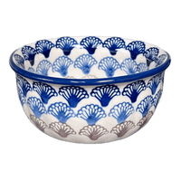 A picture of a Polish Pottery 4.5" Bowl (Fan-Tastic) | M082T-GP18 as shown at PolishPotteryOutlet.com/products/4-5-bowl-fan-tastic