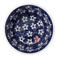 A picture of a Polish Pottery 4.5" Bowl (Lone Star) | M082T-LG01 as shown at PolishPotteryOutlet.com/products/4-5-bowl-lone-star-m082t-lg01