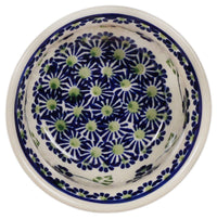 A picture of a Polish Pottery 4.5" Bowl (Vineyard in Bloom) | M082T-MCP as shown at PolishPotteryOutlet.com/products/45-bowls-vineyard-in-bloom