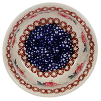 A picture of a Polish Pottery 4.5" Bowl (Parade of Roses) | M082T-MCR1 as shown at PolishPotteryOutlet.com/products/45-bowls-parade-of-roses