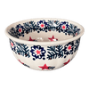 Polish Pottery 4.5" Bowl (Evergreen Stars) | M082T-PZGG at PolishPotteryOutlet.com