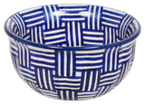 Bowl, Round, 4.5" in "Blue Basket Weave" by Manufaktura | M082U-32