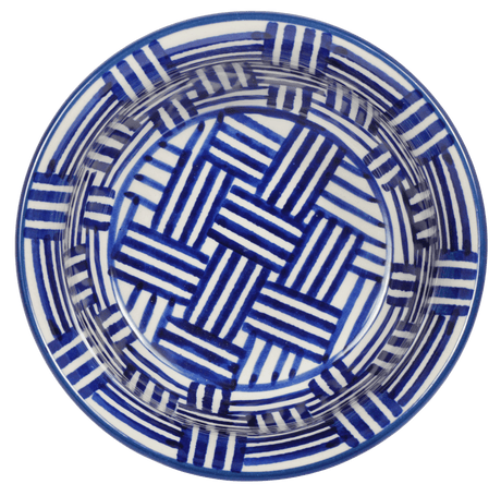 Bowl, Round, 4.5" in "Blue Basket Weave" by Manufaktura | M082U-32