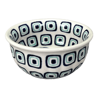 A picture of a Polish Pottery 4.5" Bowl (Green Retro) | M082U-604A as shown at PolishPotteryOutlet.com/products/4-5-bowl-green-retro-m082u-604a