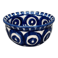 A picture of a Polish Pottery 4.5" Bowl (Polish Doodle) | M082U-99 as shown at PolishPotteryOutlet.com/products/4-5-bowl-polish-doodle-m082u-99