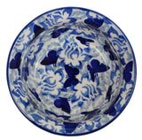 Bowl, Round, 4.5" in "Dusty Blue Butterflies" by Manufaktura | M082U-AS56