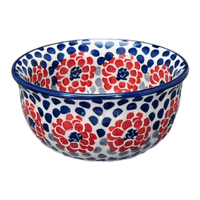 A picture of a Polish Pottery 4.5" Bowl (Falling Petals) | M082U-AS72 as shown at PolishPotteryOutlet.com/products/4-5-bowl-falling-petals-m082u-as72