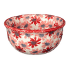 Polish Pottery 4.5" Bowl (Scarlet Daisy) | M082U-AS73 at PolishPotteryOutlet.com