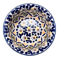 A picture of a Polish Pottery 4.5" Bowl (Kaleidoscope) | M082U-ASR as shown at PolishPotteryOutlet.com/products/4-5-bowl-kaleidoscope-m082u-asr