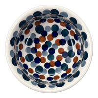 A picture of a Polish Pottery 4.5" Bowl (Fall Confetti) | M082U-BM01 as shown at PolishPotteryOutlet.com/products/4-5-bowl-berry-bunches-m082u-bm01