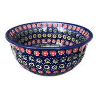 A picture of a Polish Pottery 4.5" Bowl (Rings of Flowers) | M082U-DH17 as shown at PolishPotteryOutlet.com/products/4-5-bowl-dh17-m082u-dh17