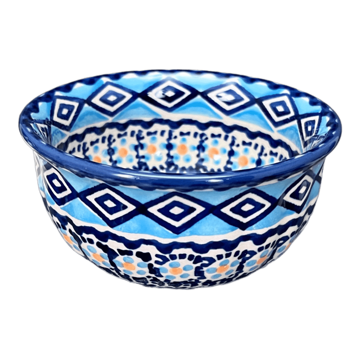 Bowl, Round, 4.5" in "Blue Diamond" by Manufaktura | M082U-DHR