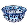 Polish Pottery 4.5" Bowl (Blue Diamond) | M082U-DHR at PolishPotteryOutlet.com