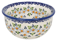 A picture of a Polish Pottery 4.5" Bowl (Garden Stroll) | M082U-P316 as shown at PolishPotteryOutlet.com/products/45-bowls-garden-stroll