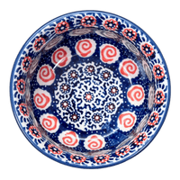 A picture of a Polish Pottery 4.5" Bowl (Carnival) | M082U-RWS as shown at PolishPotteryOutlet.com/products/4-5-bowl-carnival-m082u-rws
