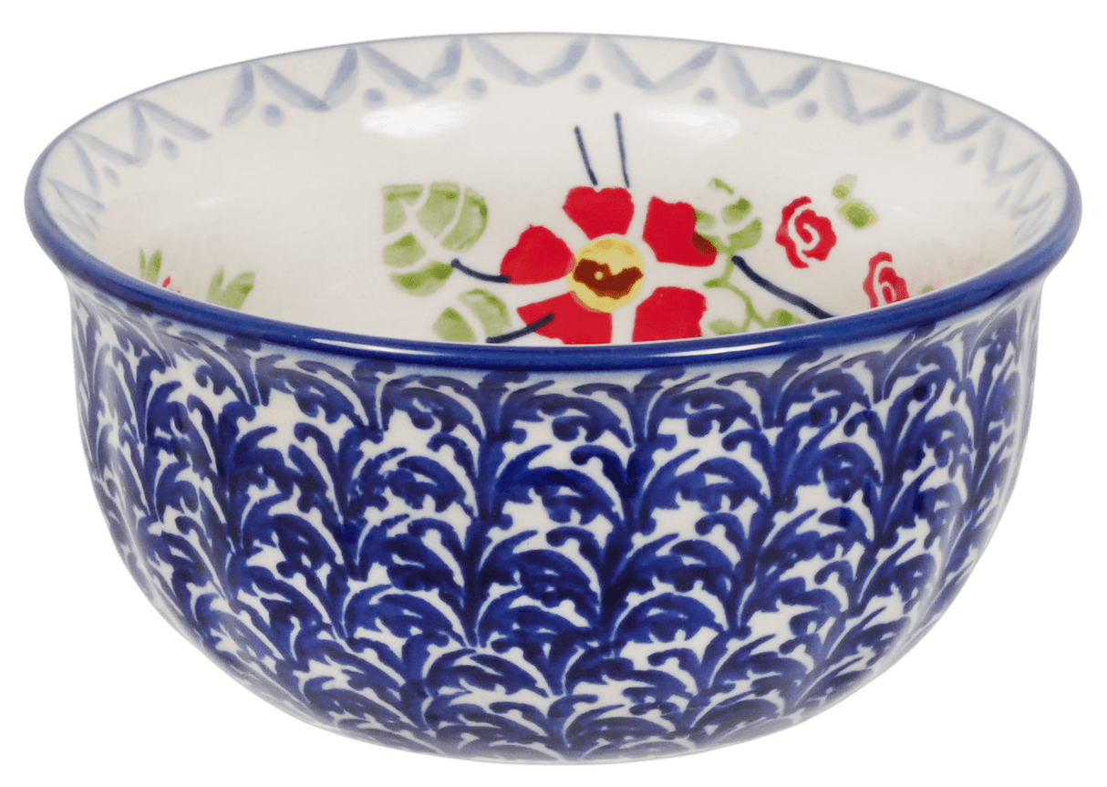 Bowl, Round, 4.5" in "Floral Grid" by Manufaktura | M082U-TAB2