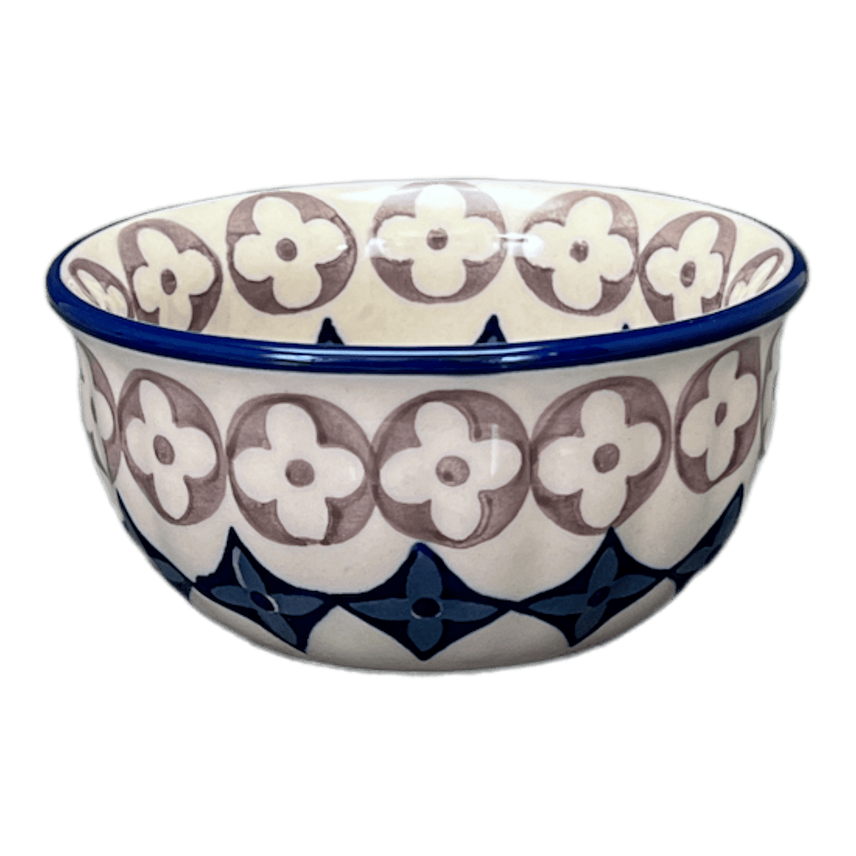 Bowl, Round, 4.5" in "Diamond Blossoms" by Manufaktura | M082U-ZP03