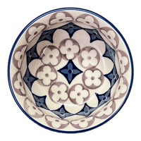 A picture of a Polish Pottery 4.5" Bowl (Diamond Blossoms) | M082U-ZP03 as shown at PolishPotteryOutlet.com/products/4-5-bowl-diamond-blossoms-m082u-zp03