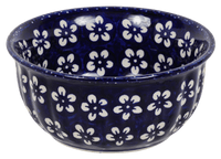 A picture of a Polish Pottery 5.5" Bowl (Modern Blue) | M083M-J8KO as shown at PolishPotteryOutlet.com/products/55-bowls-modern-blue