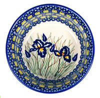 A picture of a Polish Pottery 5.5" Bowl (Iris) | M083S-BAM as shown at PolishPotteryOutlet.com/products/55-bowls-iris